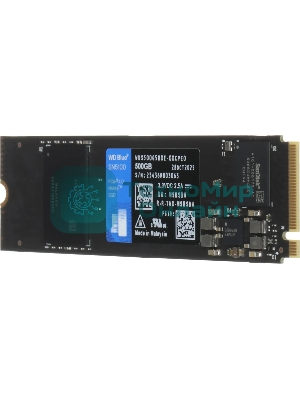 Накопитель SSD 500GB WD Blue SN5100, NVMe, M.2 2280, PCI-E 4x4 R/W - 5600/6600 Mb/s
