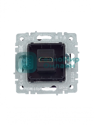 Розетка HDMI IEK BRITE РHDMI-0-БрА алюминий