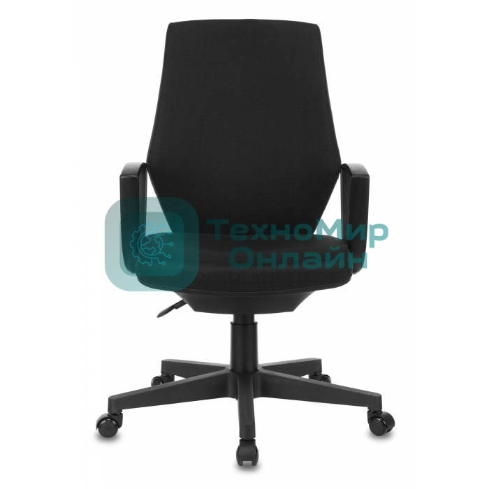 Кресло Бюрократ CH-545 черный, экокожа, 120 кг, механизм качания