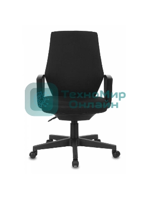 Кресло Бюрократ CH-545 черный, экокожа, 120 кг, механизм качания