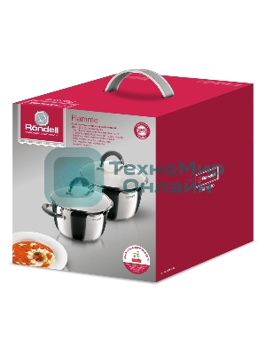 Набор посуды Flamme 4 предм.,кастрюли c/кр 20/24 см,нерж.сталь, RDS-339
