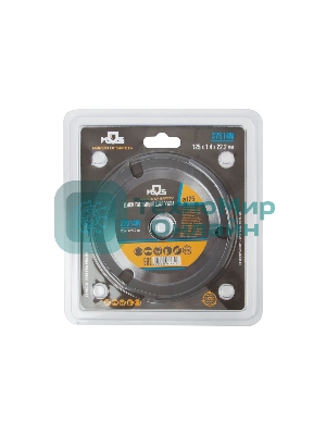 Диск пильный по дереву Fit, посадочный диаметр 22.2 мм, 3 зуба с карбидными вставками, мелкий зуб, 125 мм