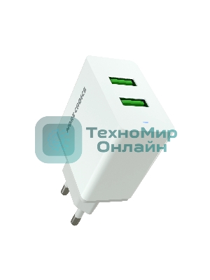 Сетевое зарядное устройство MORE CHOICE (4610196409004) NC11 СЗУ 2USB 2.4A белый белый