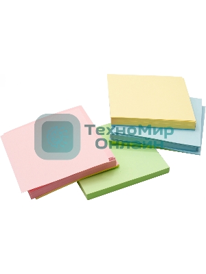 Блок для записей бумажный Silwerhof Daily Премиум 90x90x90мм, 80 г/м2, 4 цвета в упаковке