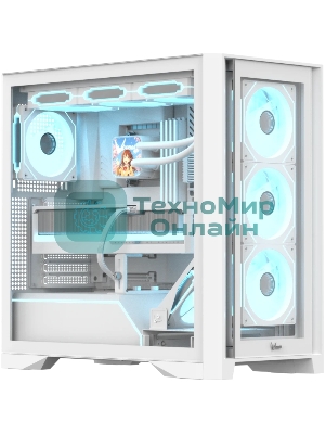 Компьютерный корпус AeroCool/Formula V Line Air Power G8 White, ATX, Dual Front Panels, TYPE-C*1, USB3.0*1