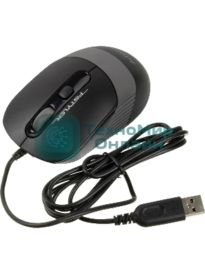 Мышь проводная A4Tech Fstyler FM10 черный/серый, 1600 dpi, USB, кнопки - 4
