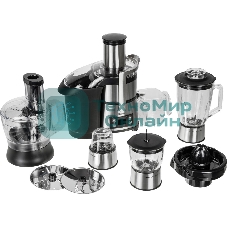 Кухонный комбайн Kitfort KT-1395 800Вт серебристый/черный