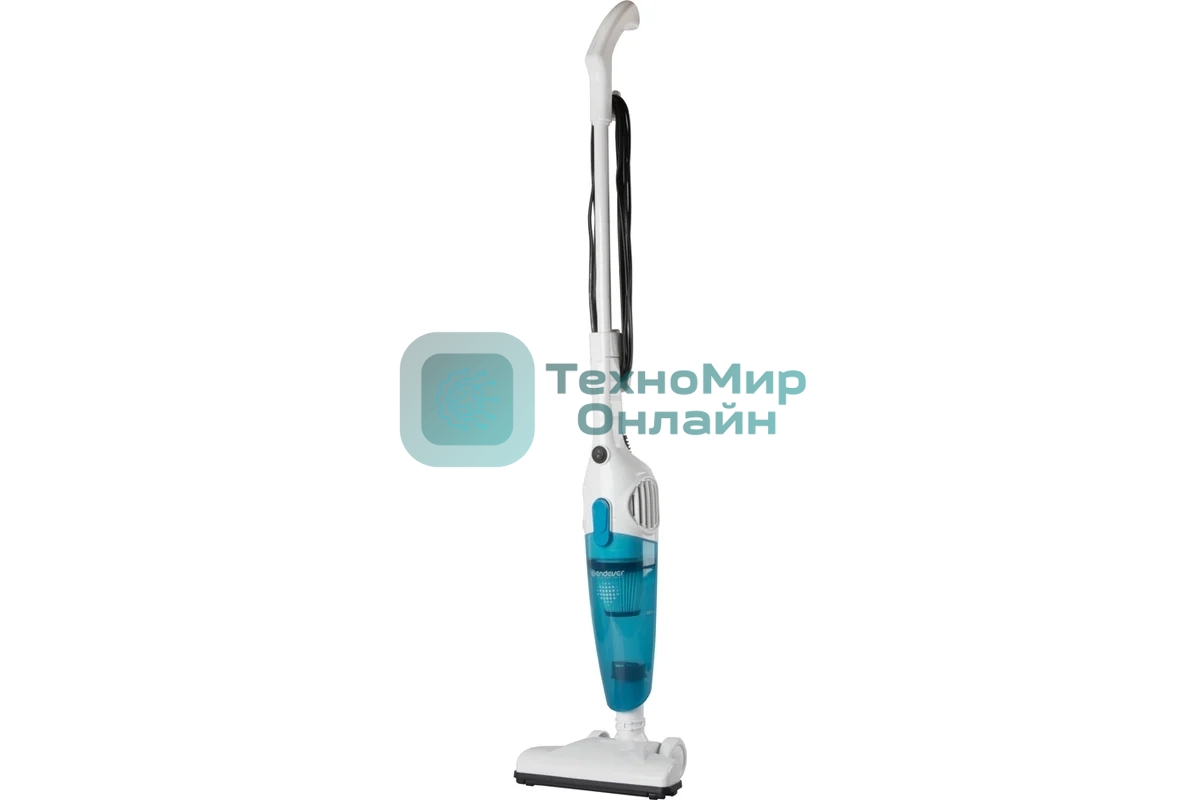 Пылесос вертикальный Endever SkyClean VC-278 белый/голубой, питание от сети, 130 Вт, уборка сухая, пылесборник 1.2 л