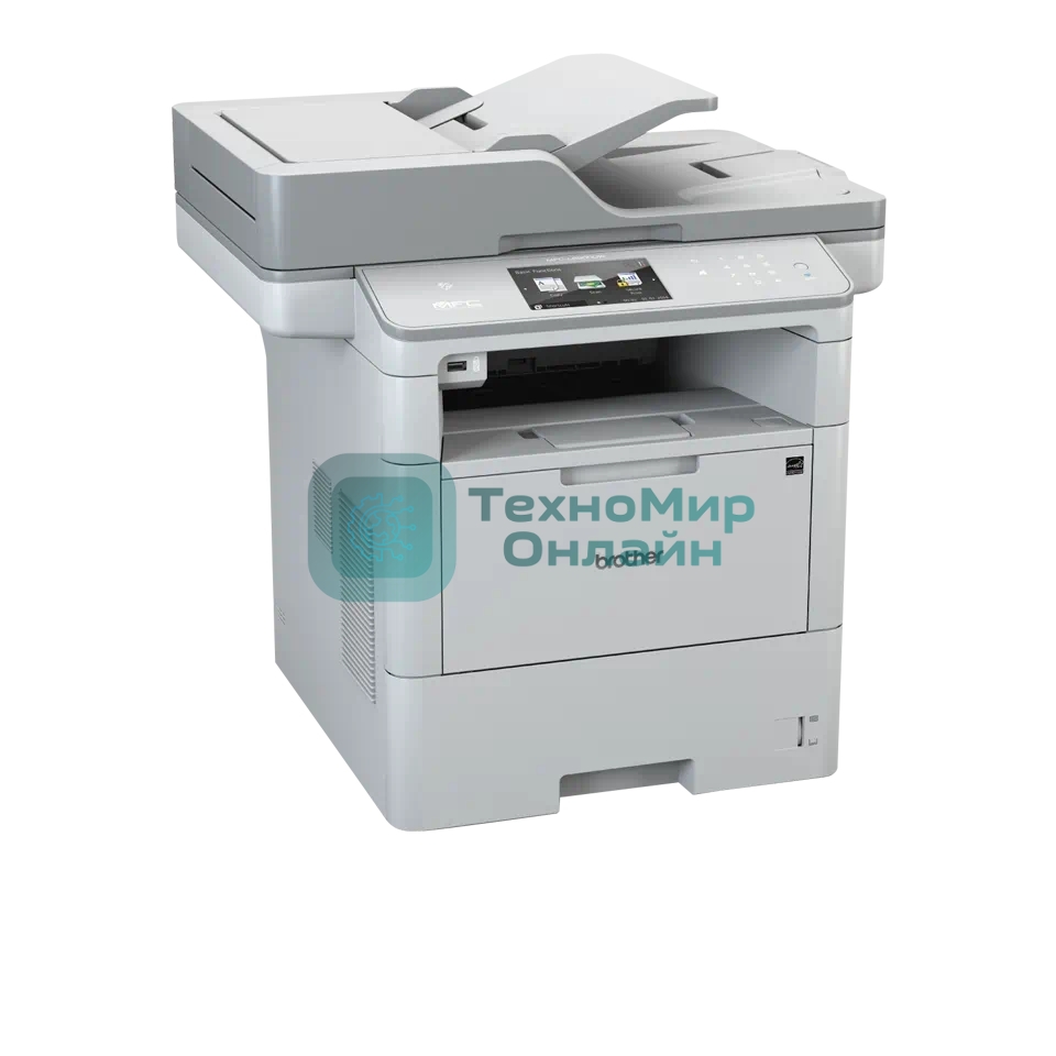 МФУ лазерное Brother MFC6900DW, (A4, монохромный, ч.б. 50 стр/мин, печать 1200x1200, скан. 1200x1200, лоток 520+50 листов, USB, Wi-Fi, NFC, факс, автоматическая двусторонняя печать)