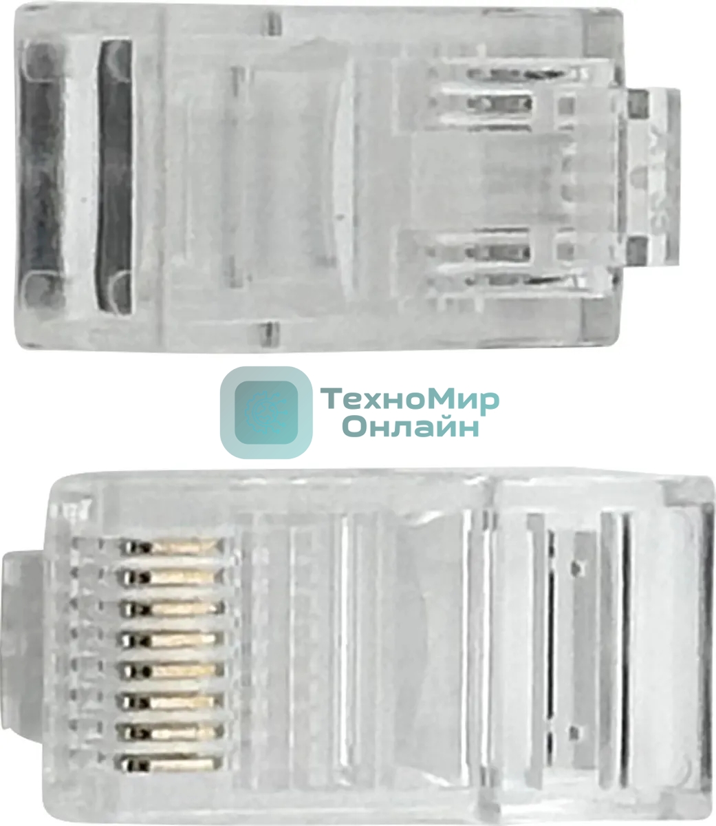 Коннектор Buro RJ45 прозрачный (упак.: 50 шт)