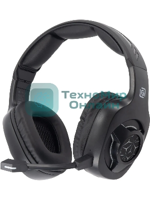 Гарнитура беспроводная/проводная с микрофоном Оклик HS-L575G черный накладные BT оголовье (1895253)