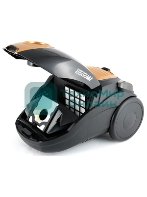 Пылесос Centek CT-2511 черный/желтый, 400/2000 Вт, уборка сухая, пылесборник мешок 2 л