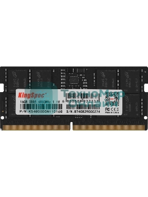 Оперативная память KingSpec DDR5, 16Gb (1x16GB), 4800MHz, CL40 SO-DIMM