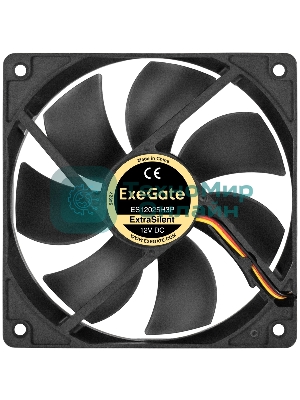 Вентилятор для корпуса ExeGate ExtraSilent ES12025H3P черный, 120 мм, 1450 об/мин, 24 дБ, 3 pin