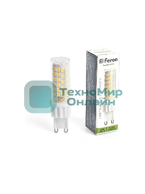 Лампа светодиодная Feron LB-436 13Вт 230В G9 белый капсульная