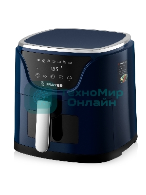 Аэрогриль BRAYER BR2036 синий, 1500 Вт, 5 л, упр. - сенсор, программ - 7