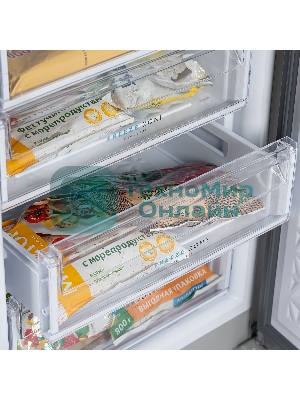 Морозильная камера Бирюса M514 металлик 110л, 4 ящика