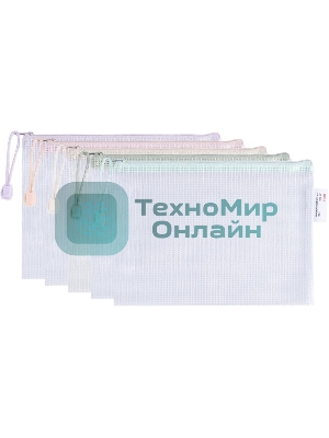 Папка на молнии ZIP Deli Colorful EF281 A5 ПВХ 0.23мм, ассорти, цвет молнии ассорти