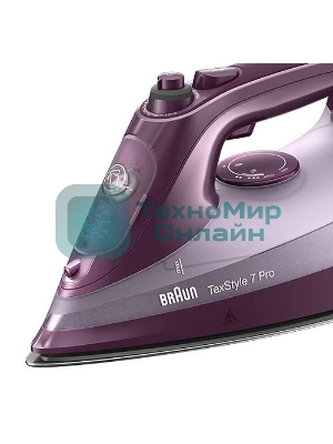 Утюг Braun SI7181VI сиреневый/фиолетовый, 3100 Вт, 50 г/мин, 230 г/мин, 300 мл