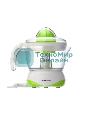 Соковыжималка Maxvi SG401 белый/зелёный, цитрусовая, 40 Вт, 700 мл, механическое