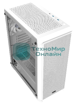Корпус без блока питания Raijintek ARCADIA 41, Midi-Tower, TG, 1x120мм, 2xUSB-A 3.0 + 1xUSB-C, ATX, mATX, mITX White