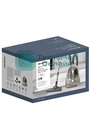 Пылесос EuroStek EVC-KP06C бежевый, 450/2600 Вт, уборка сухая, пылесборник контейнер 2,5 л