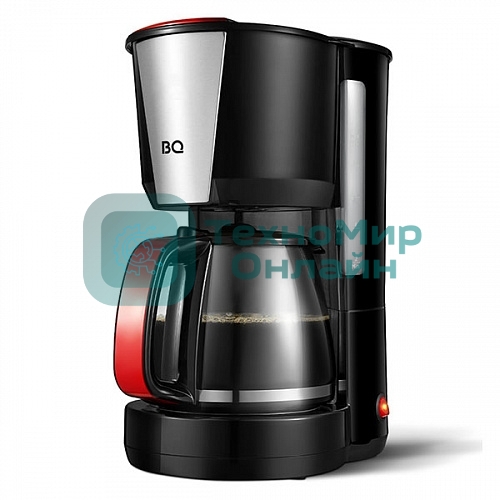 Кофеварка капельная BQ CM1008 черный/красный, исп. кофе - молотый, 1.25 л, 1000 Вт.