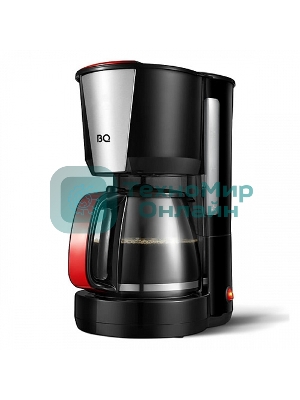 Кофеварка капельная BQ CM1008 черный/красный, исп. кофе - молотый, 1.25 л, 1000 Вт.