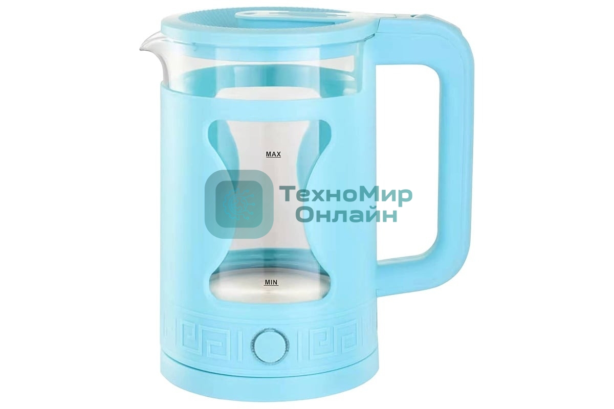Чайник электрический Energy E-257 1.5л стекло, голубой