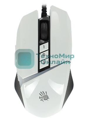 Мышь проводная A4Tech Bloody W60 Max белый, 10000 dpi, USB, кнопки - 10
