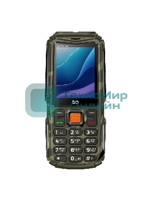 Мобильный телефон BQ 2430L Tank Connect камуфляж/серый