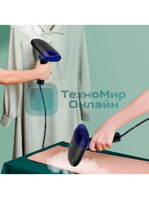 Отпариватель Kitfort КТ-9114 черный/фиолетовый, 1500 Вт, 20 г/мин, 110 мл