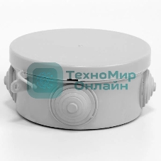 Коробка распределительная TOKOV ELECTRIC ОП 85х40 мм 4 каб. вводов IP54 серый (круг.)