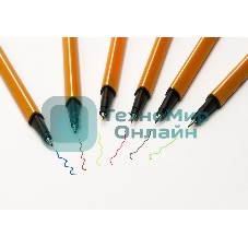 Набор ручек капиллярных Silwerhof, ассорти чернила, индивидуальный пакет с европодвесом (6шт) игловидный пишущий наконечник, линия 0.4мм, треугольная