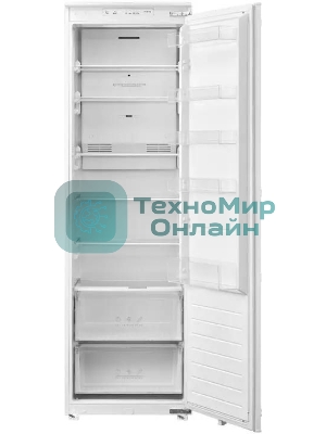 Встраиваемый холодильник Hyundai HBR 177S белый однокамерный 304л No Frost