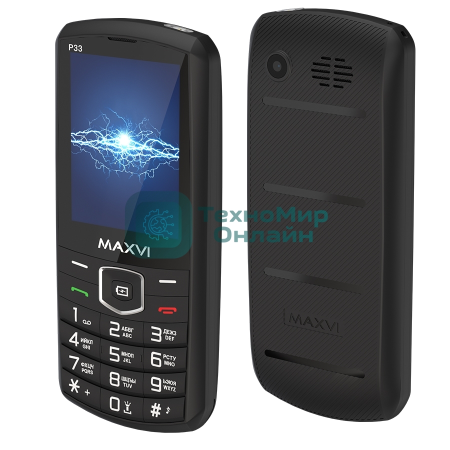 Мобильный телефон Maxvi P33 черный