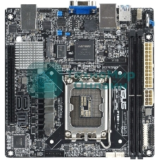 Материнская плата серверная ASUS P13R-I, LGA1700, Intel C262, 2xDDR5 (ECC), 6xSATA, 1xM.2, 1xPCIe 5.0 x16, 1xVGA, 3x1Gb LAN, 2xUSB-A 5Gbps, 2xUSB-A 10Gbps, mITX