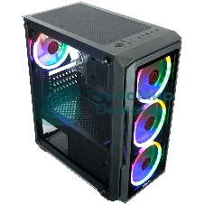 Компьютерный корпус Ginzzu CL690 mATX FAN 4*12FRGb