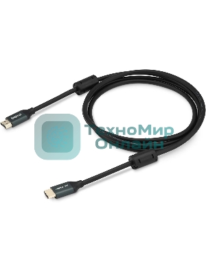 Кабель аудио-видео Buro HDMI (m)/HDMI (m) 1м. феррит.кольца Позолоченные контакты черный (BHP-HDMI-2.1-1G)