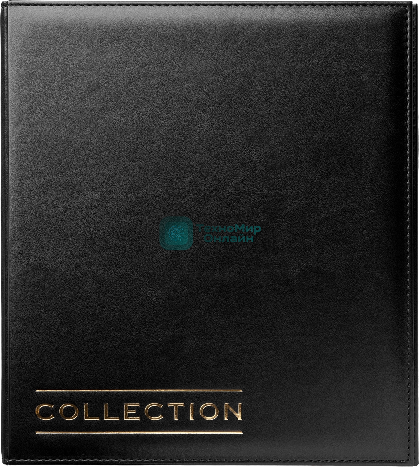 Папка на 4-х D-кольцах Silwerhof 2097305 верт. ПВХ 0.6 мм, черный вмест.30лист.