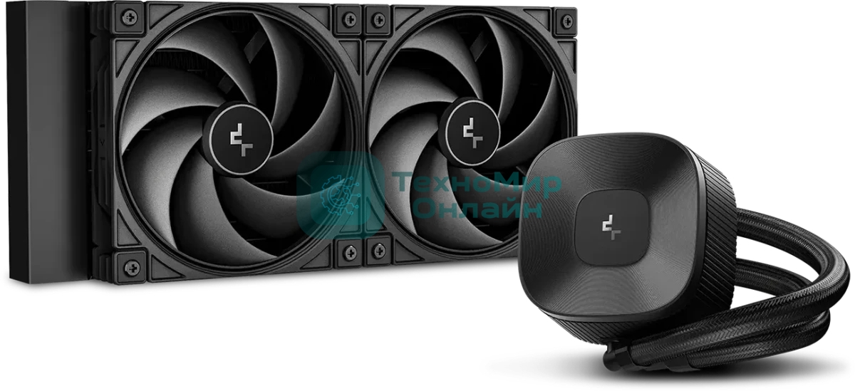 Система жидкостного охлаждения Deepcool LE240 V2 Zero Dark Soc-AM5/AM4/1200/1700/1851 черный 4-pin 28.2-31.6dB Al 220W 1359gr Ret (R-LE240ZERO-BKLNMD-G-1)