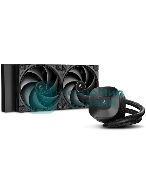 Система жидкостного охлаждения Deepcool LE240 V2 Zero Dark Soc-AM5/AM4/1200/1700/1851 черный 4-pin 28.2-31.6dB Al 220W 1359gr Ret (R-LE240ZERO-BKLNMD-G-1)