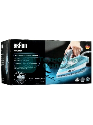 Утюг Braun SI5006BL белый/голубой, 2600 Вт, 50 г/мин, 180 г/мин, 300 мл
