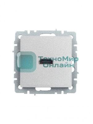 Розетка HDMI IEK BRITE РHDMI-0-БрА алюминий