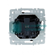 Розетка 1-местная IEK BRITE РС10-1-0-БрТБ без заземления, без защитных шторок, 10А, темная бронза