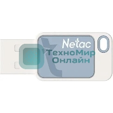 Флешка USB Netac UA31 (NT03UA31N-032G-20BL), 32Gb, USB 2.0, R/W 110/45, синий/белый