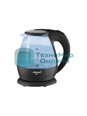 Чайник электрический Atlanta ATH-2460 черный стеклянный