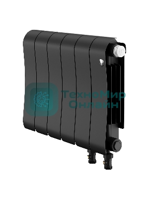 Радиатор биметаллический Royal Thermo Infinity 300 Noir Sable VR80 - 6 секц.