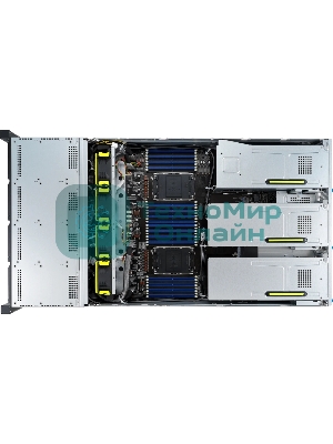 Серверная платформа ASUS RS720-E11-RS12U, 2U, 2 x LGA4677, 32 DIMM DDR5, 12=8 x NVMe/SAS*/SATA + 4 NVMe/SATA hs, 2 x M.2 slot, 2 x 10Gbe (X710) RJ45 port,Up to 8 slots PCIe 5.0, 1 x OCP 3.0, 1+1 1600W