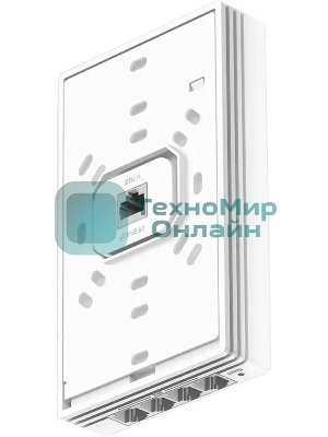 Точка доступа Wi-Fi Cudy AX3000 Gigabit Wall-Plate Wi-Fi 6 Access Point AX3000 Dual Band Wi-Fi 6 Wall Plate Access Point, Chipset MT7981+MT7531AE+MT7976CN, 802.11ax/ac/a/b/g/n, 2402Mbps at 5GHz + 574Mbps at 2.4GHz, 1 x Gigabit PoE-IN Port, 802.3af/at, 4 x Gigabit RJ45 ports, LAN1 support PoE Out, Cudy Mesh Support